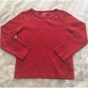 Sz 5 VGUC GYMBOREE Red Longsleeved Tee